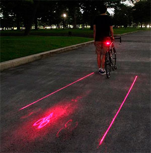Лазерные габариты на велосипеде